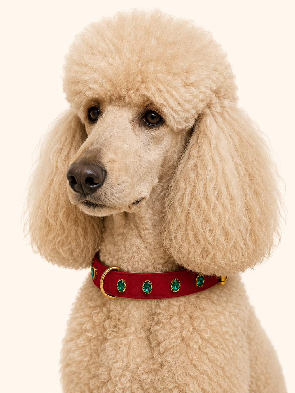 URBAN no.02 - Hundehalsband mit dunkelgrünen Kristallen