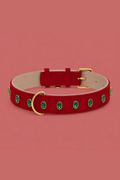 URBAN no.02 - Hundehalsband mit dunkelgrünen Kristallen
