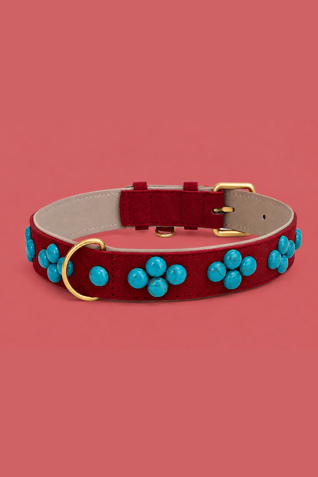 SOFT no.03 - Hundehalsband mit blauen Schmucksteinen