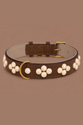 SOFT no.04 - Hundehalsband mit marmorierten Schmucksteinen