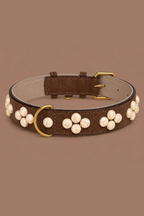 SOFT no.04 - Hundehalsband mit marmorierten Schmucksteinen