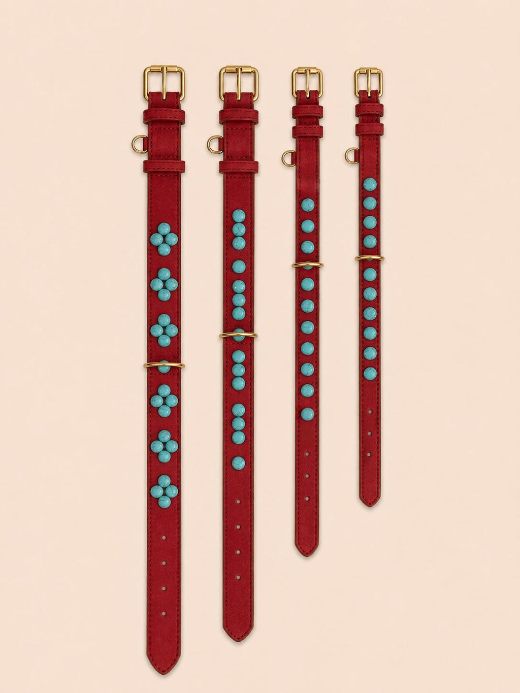 SOFT no.03 - Hundehalsband mit blauen Schmucksteinen
