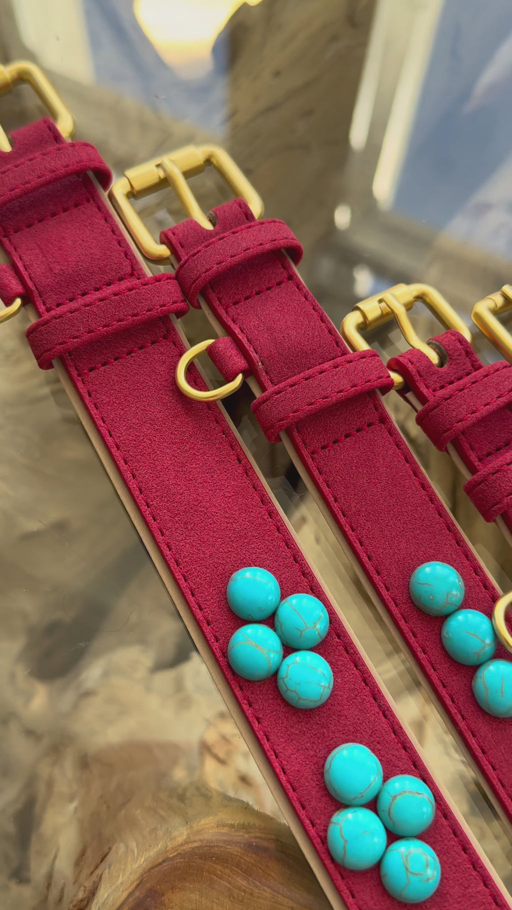SOFT no.03 - Hundehalsband mit blauen Schmucksteinen